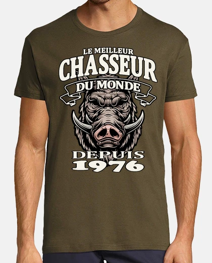 Tee-shirt Le meilleur chasseur depuis 1976