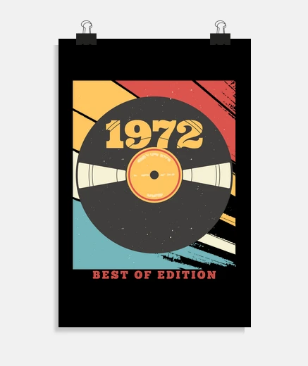Poster le meilleur du vinyle anniversaire 1972