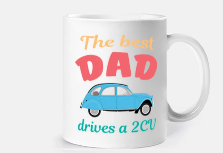 Mug le meilleur papa conduit une 2cv