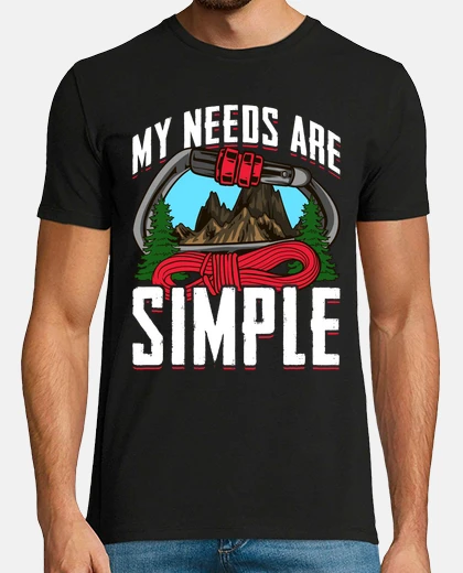 T-shirt le mie esigenze are semplici moschettoni e arrampicata in inglese