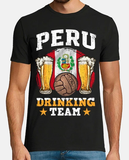 Tee-shirt le Pérou boit du football et de la bièr