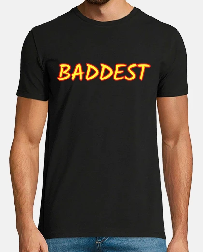 Tee-shirt le plus méchant en lettres jaunes et ro