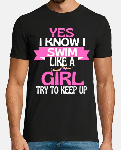 T-shirt le ragazze che nuotano nuotano diverten