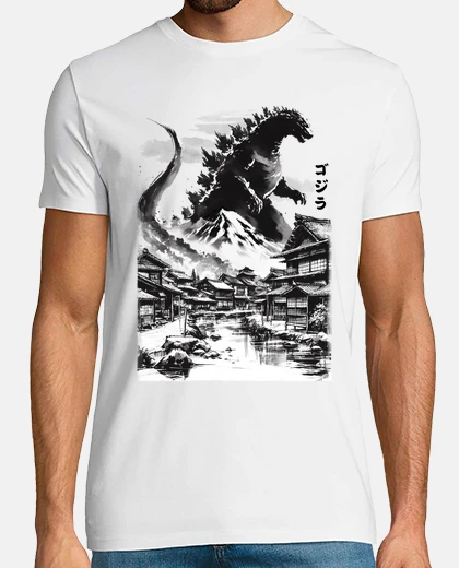 Tee-shirt le roi dans le village japonais