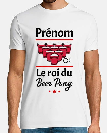 Tee-shirt Le roi du Beer Pong, bière, humour