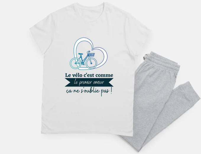 Pyjama Le vélo ça ne s oublie pas, cadeau