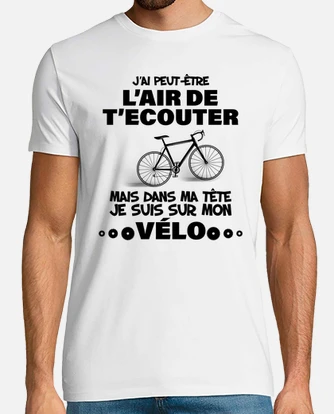 Tee shirt le velo est dans ma tte humour cycli. tostadora