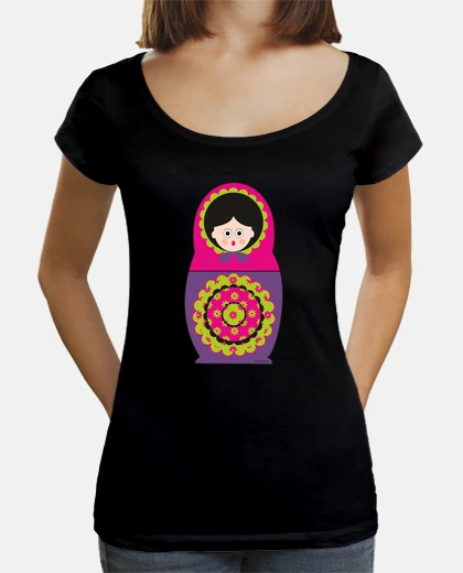 Tee-shirt le violet et fuchsia poupée