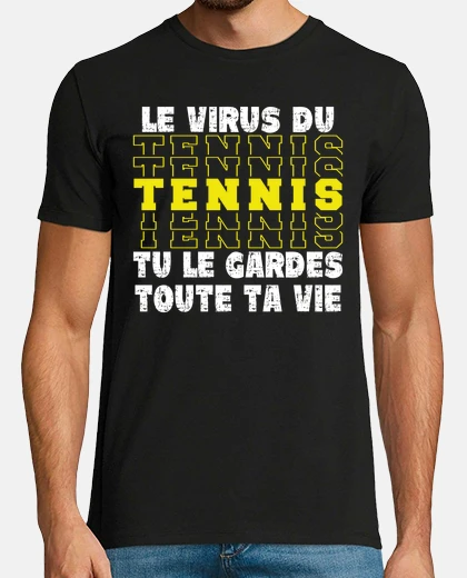 Tee-shirt Le virus du tennis, humour sport