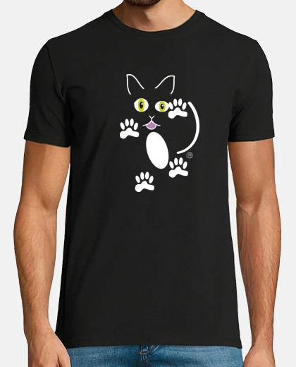 T-shirt leaping cat