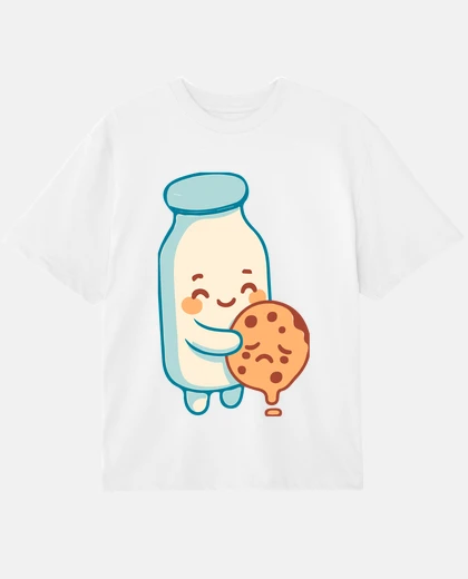 Camiseta Leche y Galleta - Abrazo Kawaii BY IP