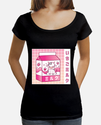 Camiseta leche anime regalo kawaii vaca | laTostadora