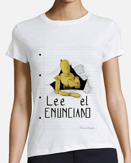 Camiseta Lee el enunciado 1 para camisetas clara, mujer