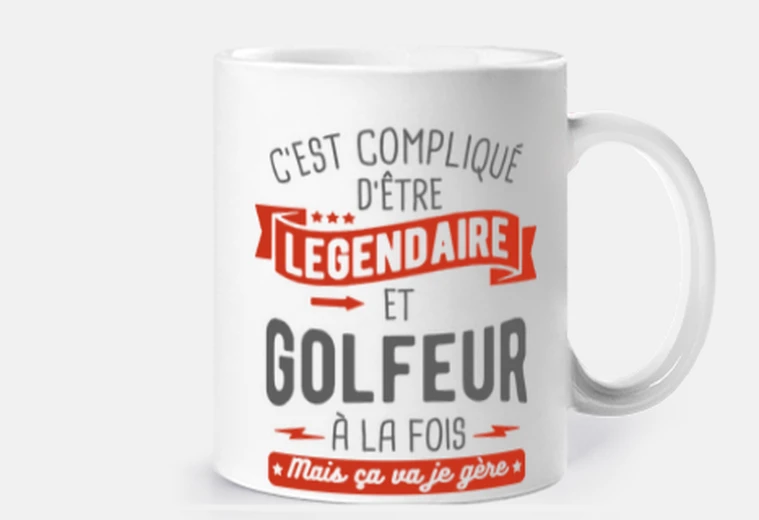 Mug Légendaire et golfeur