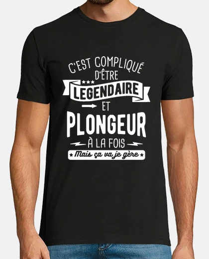 Tee-shirt Légendaire et plongeur à la fois
