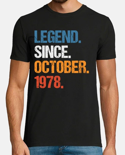 Tee-shirt légende depuis octobre 1978 anniversair