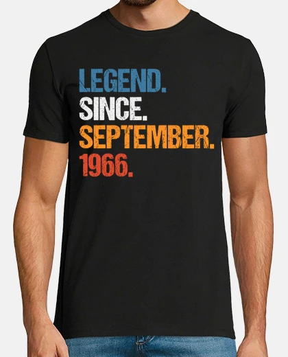 Tee-shirt légende depuis septembre 1966 anniversa