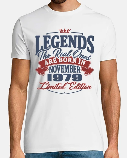 Tee-shirt légende née en novembre 1979