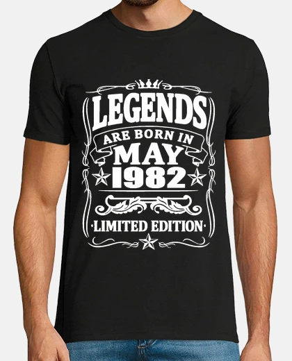 Tee-shirt légendes nées en mai 1982