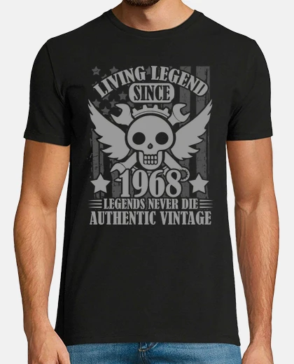 Tee-shirt légendes vivantes depuis 1968 légendes jamais