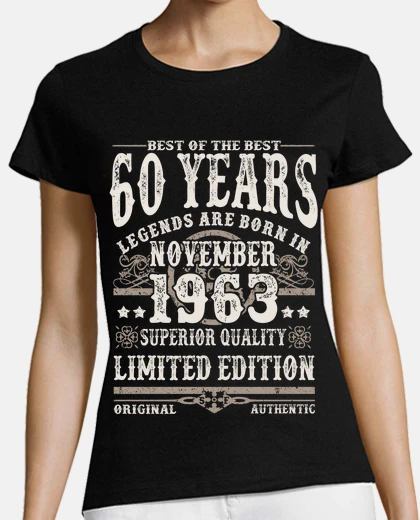 Playera legends are born in november 1963