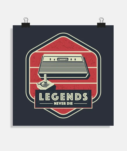 Poster Legends never die - Atari