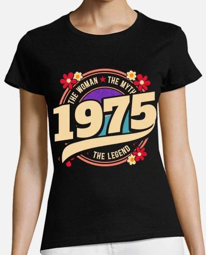 T-shirt Compleanno Vintage “Nata Nel 1975” – Edizione Limitata – 100% Cotone – Regalo Originale Per Ogni Età