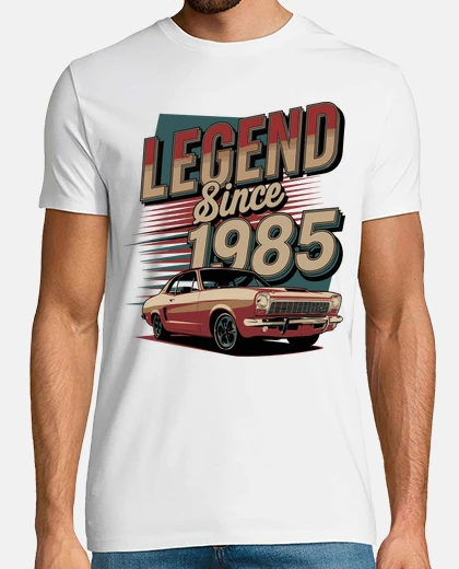 T-shirt leggenda dal 1985 design di auto d39epo