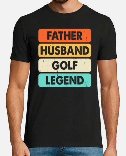 T-shirt leggenda del golf vintage padre marito