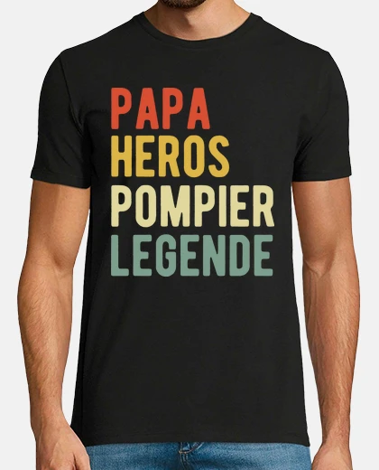 T-shirt leggenda del pompiere eroe di papà