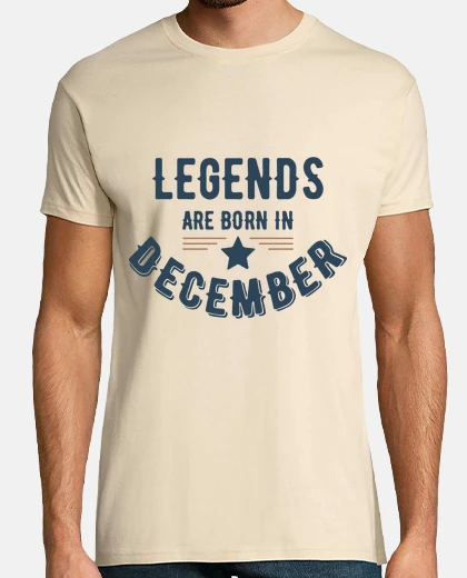 T-shirt leggenda nata a dicembre