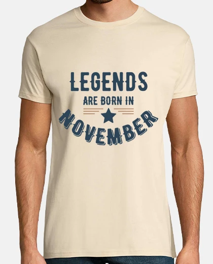 T-shirt leggenda nata a novembre