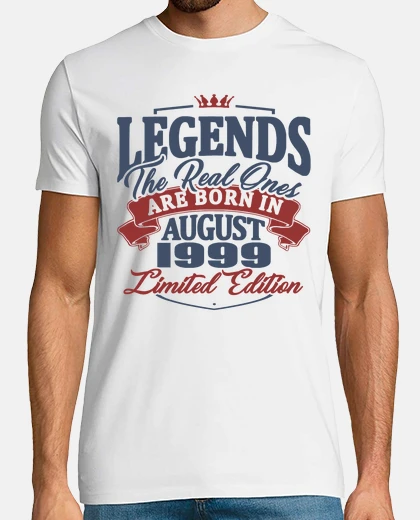 T-shirt leggenda nata nell39agosto 1999