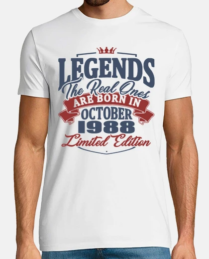 T-shirt leggenda nata nell39ottobre 1988