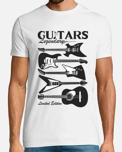 T-shirt leggendarie chitarre in edizione limita