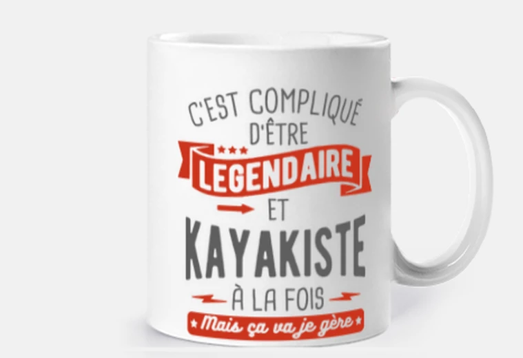 Tazza leggendario e kayaker