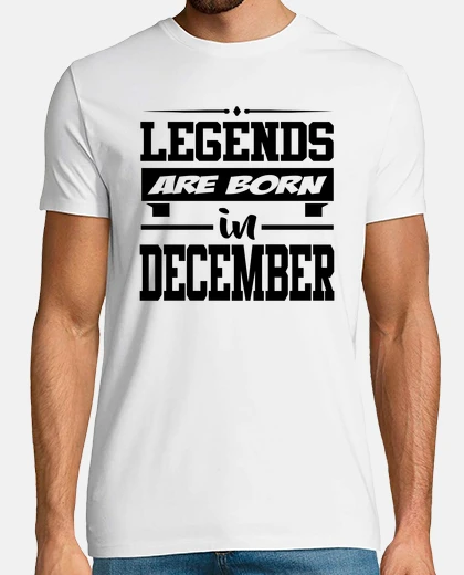 T-shirt leggende nascono nel mese di dicembre