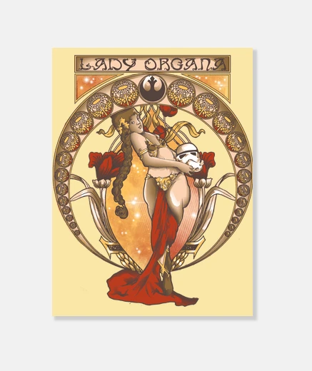 Stampa leia art nouveau