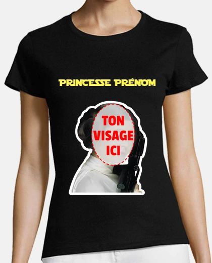 Tee-shirt leia avec ton visage