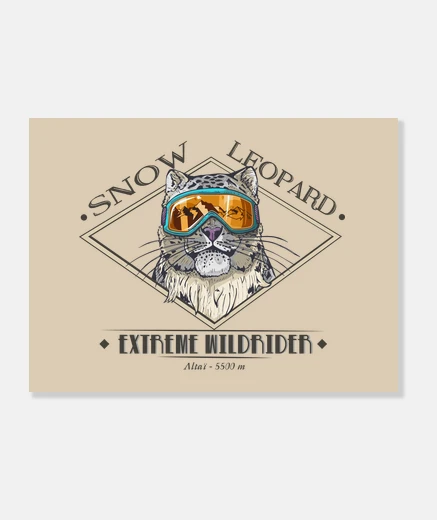 Stampa leo delle nevi