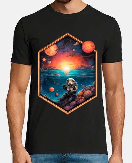 Camiseta león marino astronauta fantasía univers