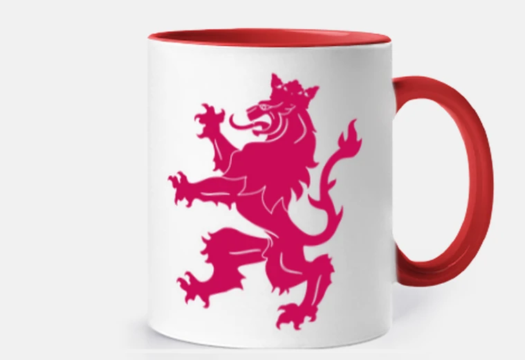 León rampante. Escudo de León