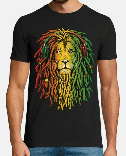 Camiseta León Rasta Bandera Jamaica