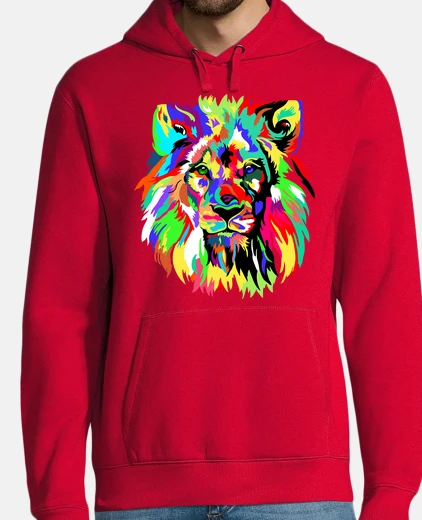 Felpa leone colorato