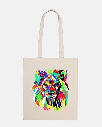 Borsa leone colorato