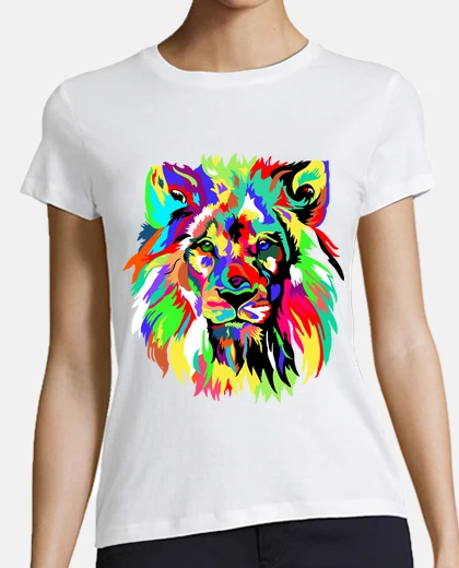 T-shirt leone colorato