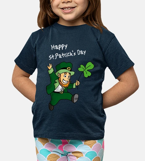 Kids leprechaun happy holiday clover saint patrick