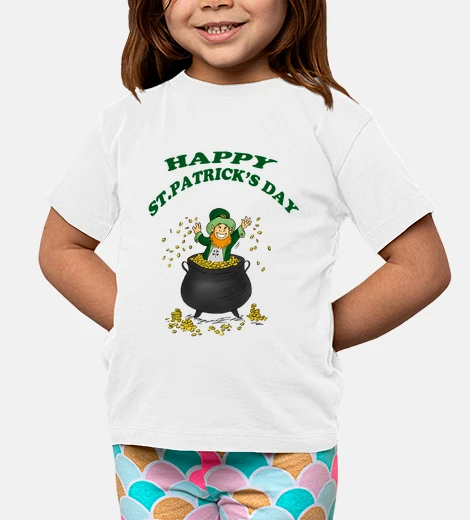 Kids leprechaun pot of gold saint patrick le