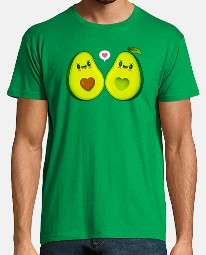 Tee-shirt les avocats love design kawaii cadeau saint valentin homme pas cher