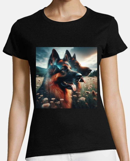 Tee-shirt les bergers man sont en double expositi